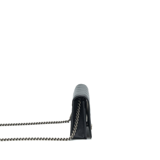Chanel Boy Wallet On Chain Caviar Black Ruthenium Hardware
