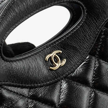 CHANEL 24S Mini 31 Clutch with Chain Shiny Lambskin Black L (microchip)