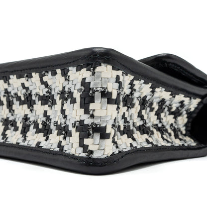 Chanel 23C Houndstooth Weaving Flap Bag Tweed/Lambskin Black/White Brushed  (Microchip)