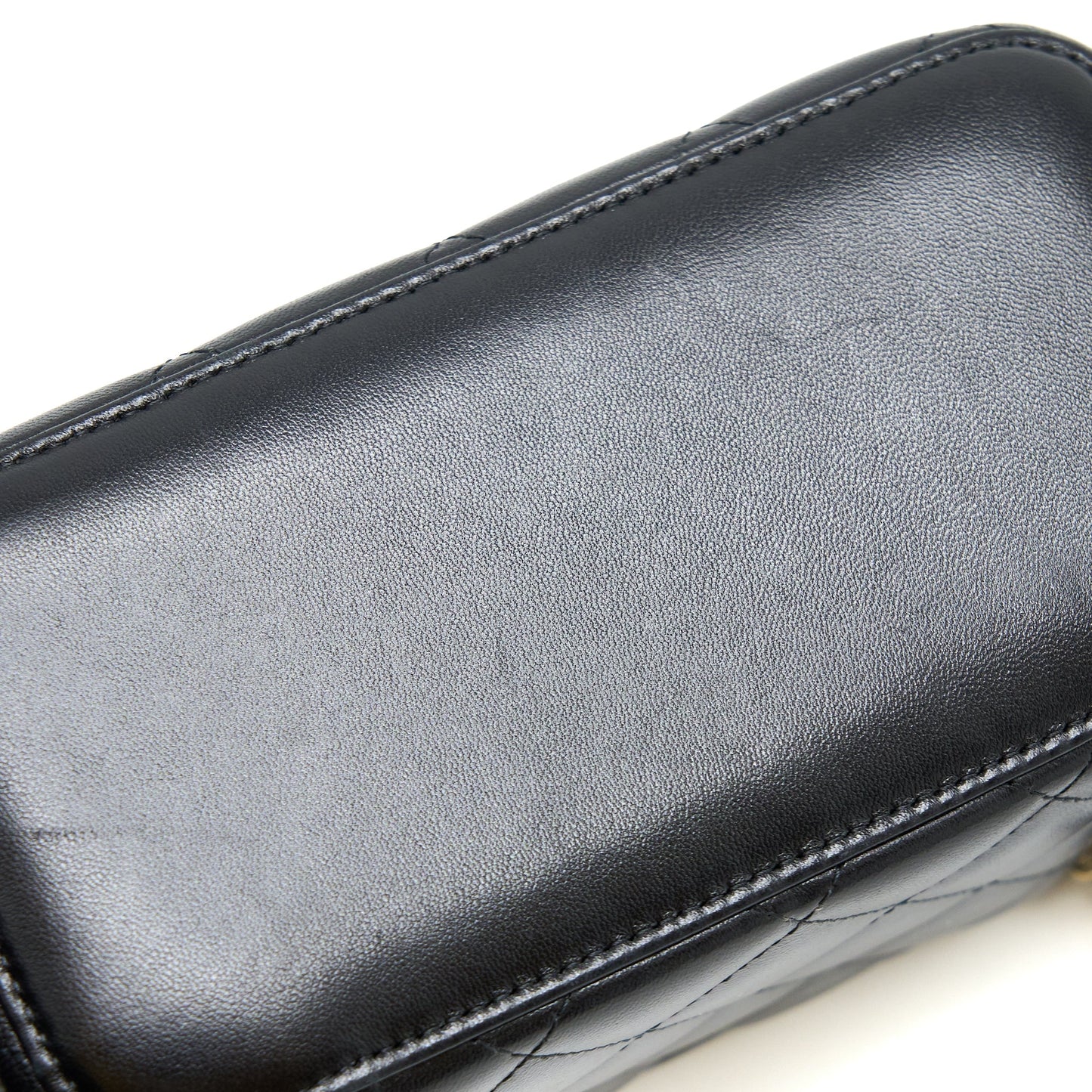 Chanel Long Vanity With Chain Lambskin Black L