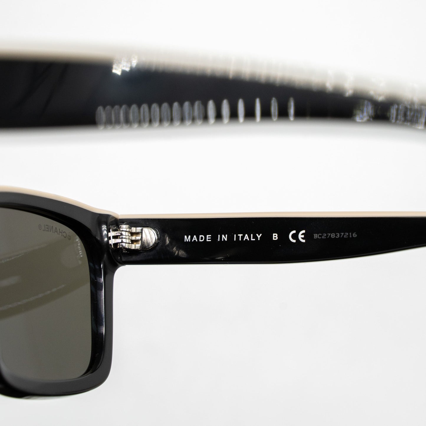 Chanel 5417 Square Sunglasses Black/Beige