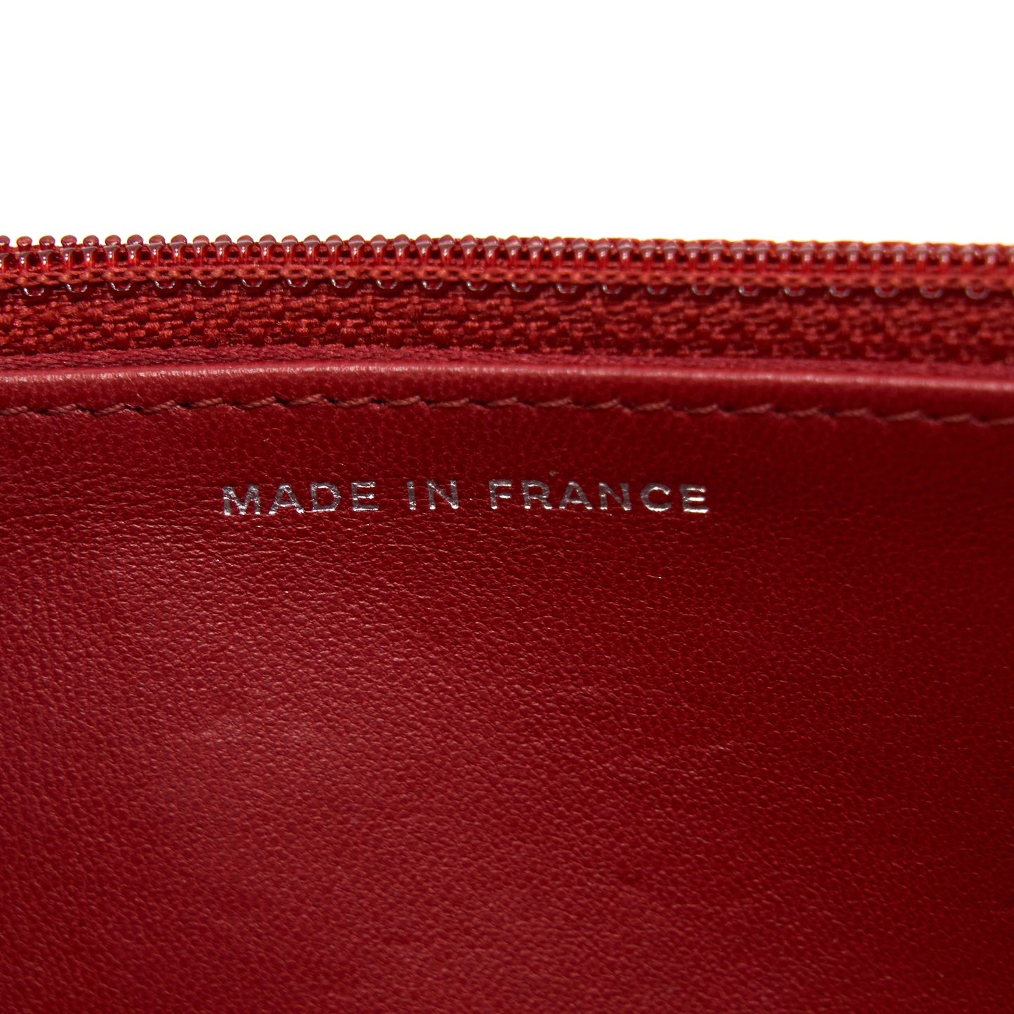 Chanel Camellia Wallet on Chain Lambskin Red