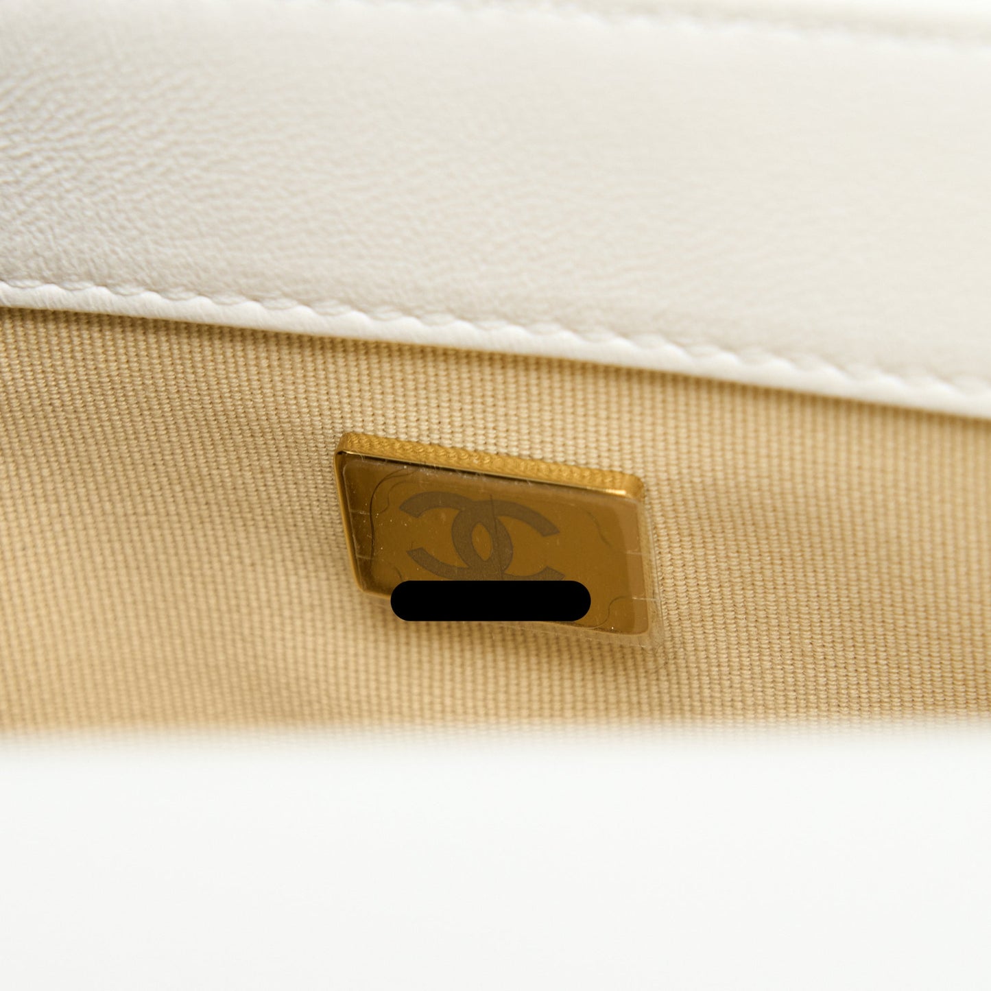 Chanel 22S Giant Chain Flap Shoulder Bag Lambskin White Brushed  (Microchip)