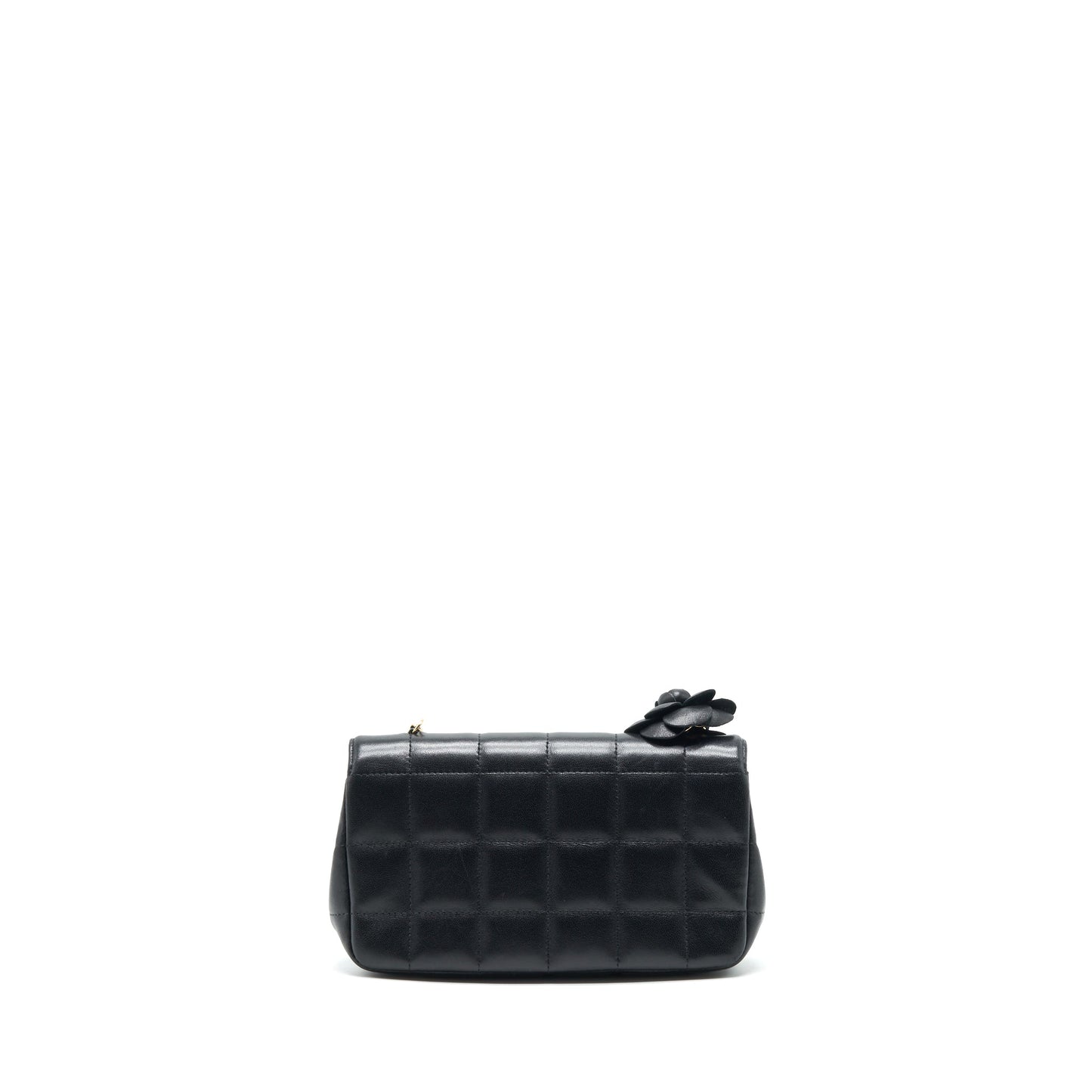 Chanel Camellia Mini Flap shoulder Bag Lambskin black