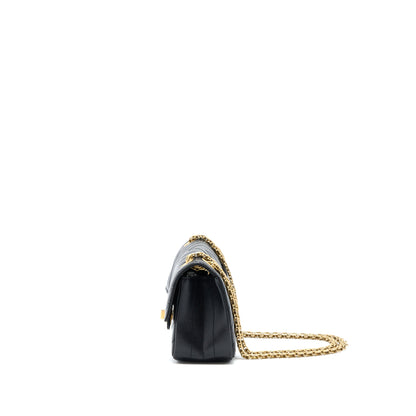 Chanel 2.55 Reissue Mini Chevron Flap Bag Aged Calfskin  Black