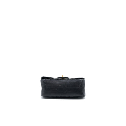 Chanel 2.55 Reissue Mini Chevron Flap Bag Aged Calfskin  Black