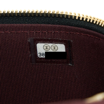 Chanel Long Vanity With Chain Lambskin Black L