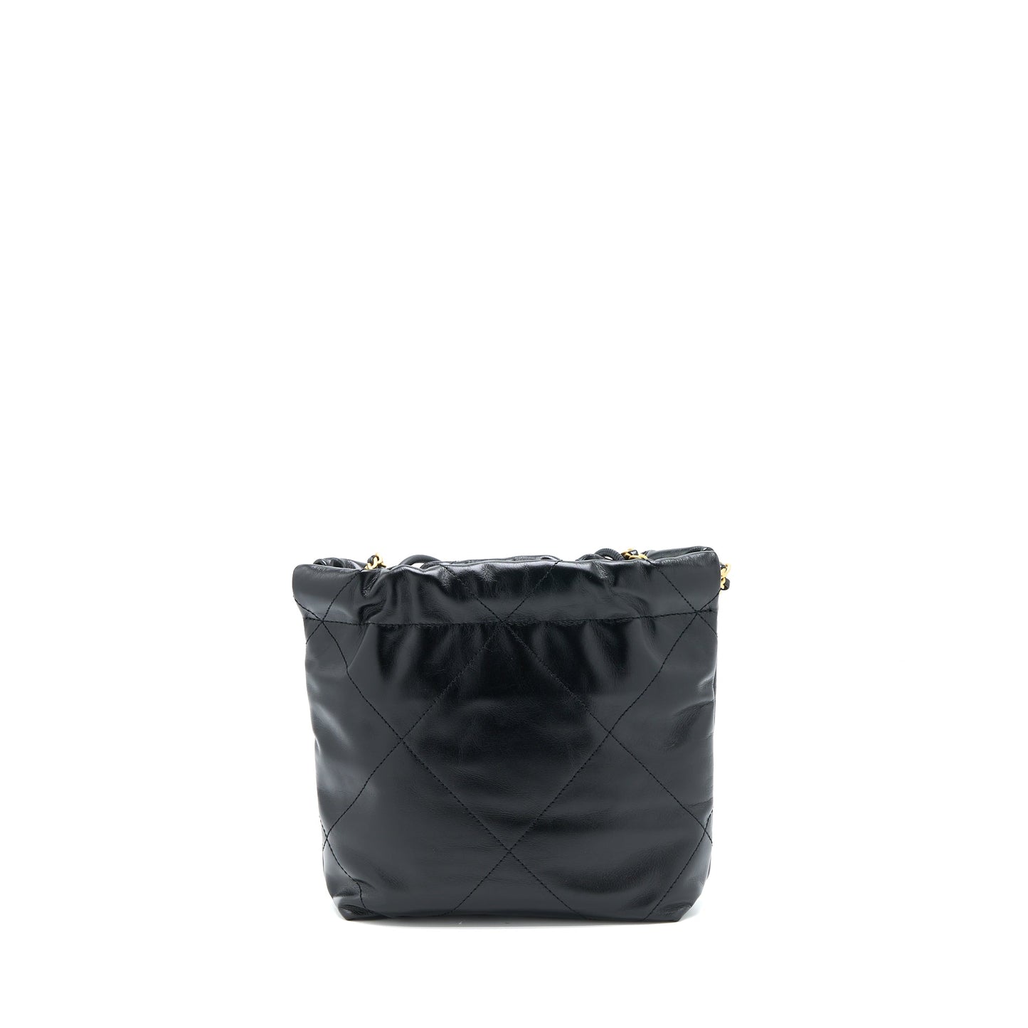 Chanel Mini 22 Bag Shiny Calfskin Black  (Microchip)