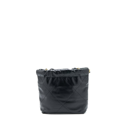 Chanel Mini 22 Bag Shiny Calfskin Black  (Microchip)