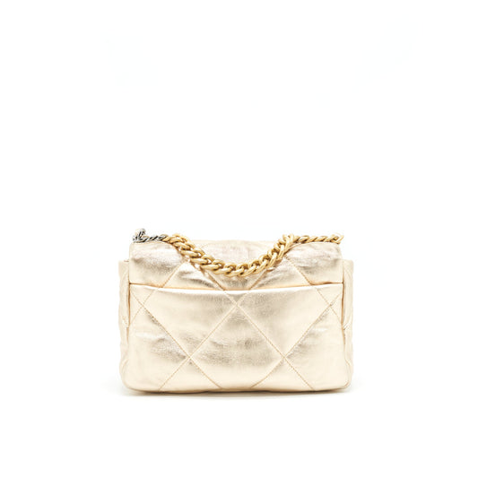 Chanel Small 19 Bag Gold color with Gold/ silver hardware
