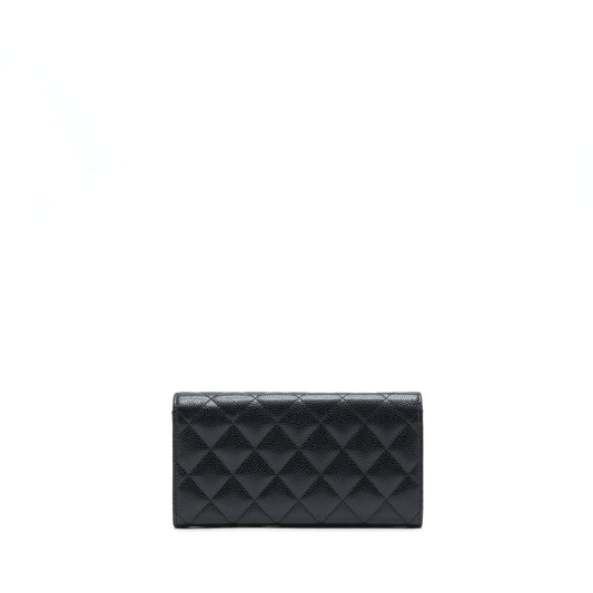 Chanel Classic Flap Long Wallet Caviar Black