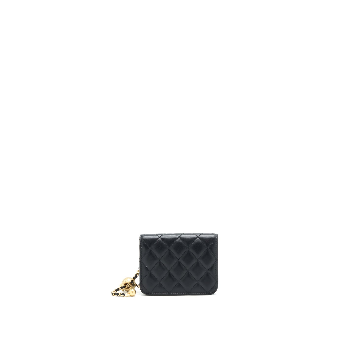 Chanel Pearl crush mini Belt coins Purse/ Card holder black