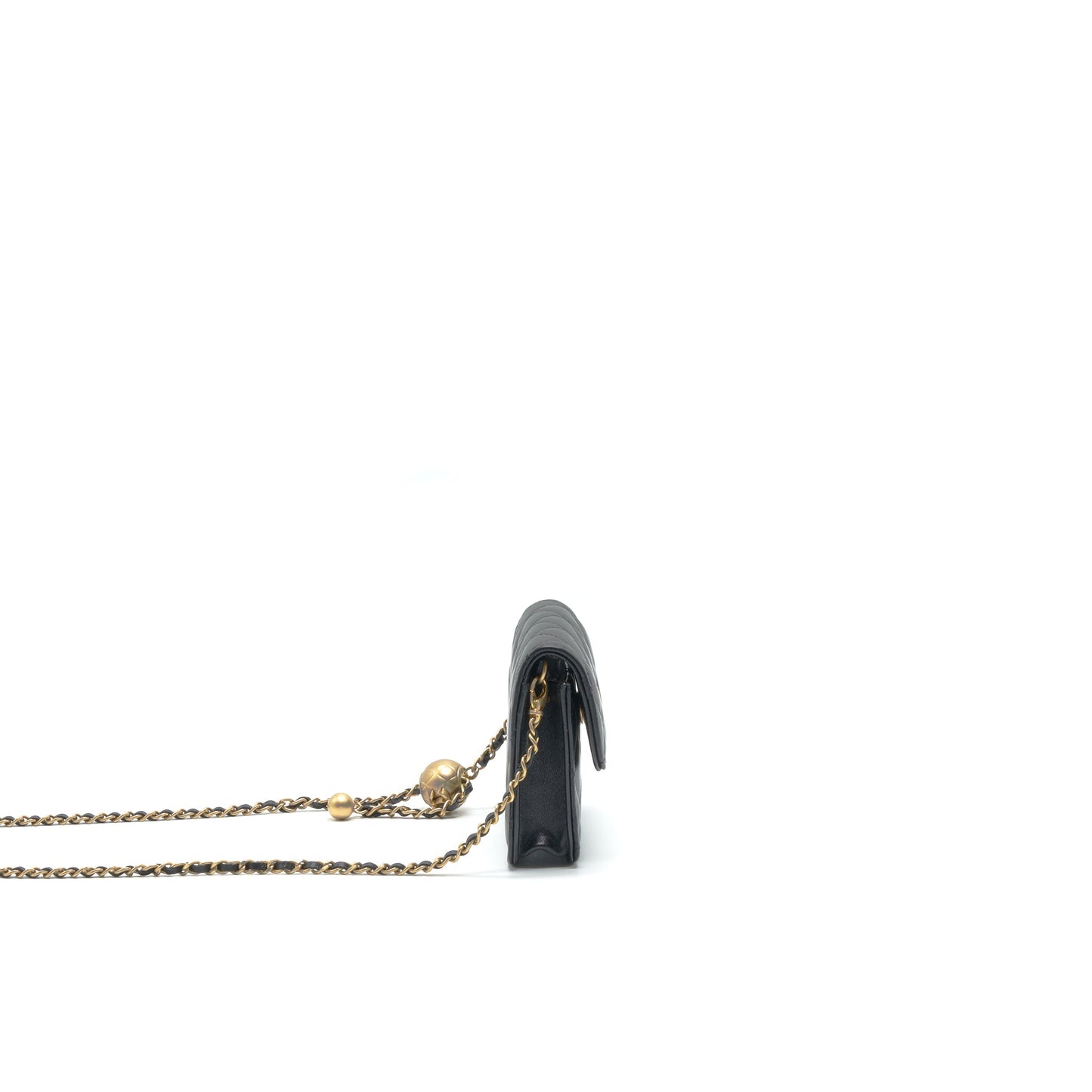Chanel Pearl crush mini Belt coins Purse/ Card holder black