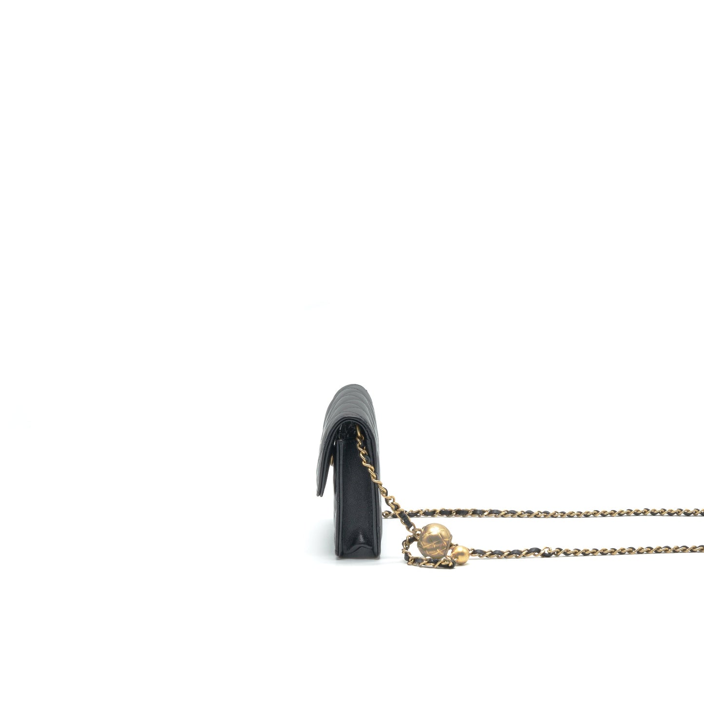 Chanel Pearl crush mini Belt coins Purse/ Card holder black