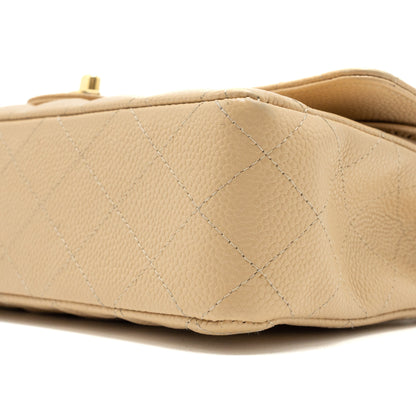 Chanel Medium Classic Double Flap Bag Caviar Beige
