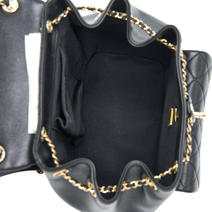 Chanel 23C Large Duma Backpack Calfskin Black L (Microchip)