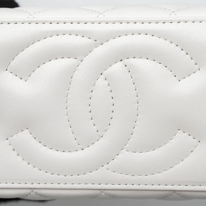 Chanel Pearl Crush Long Vanity with Chain Lambskin White Brushed  (Microchip)