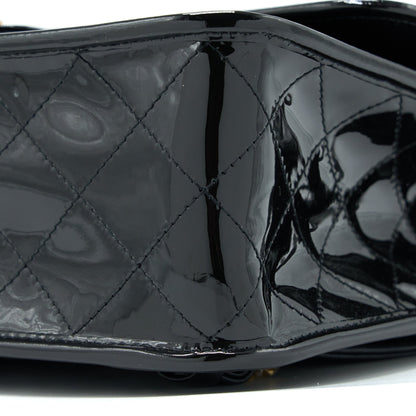 Chanel 22K Large Backpack Patent Black Brushed  (Microchip)