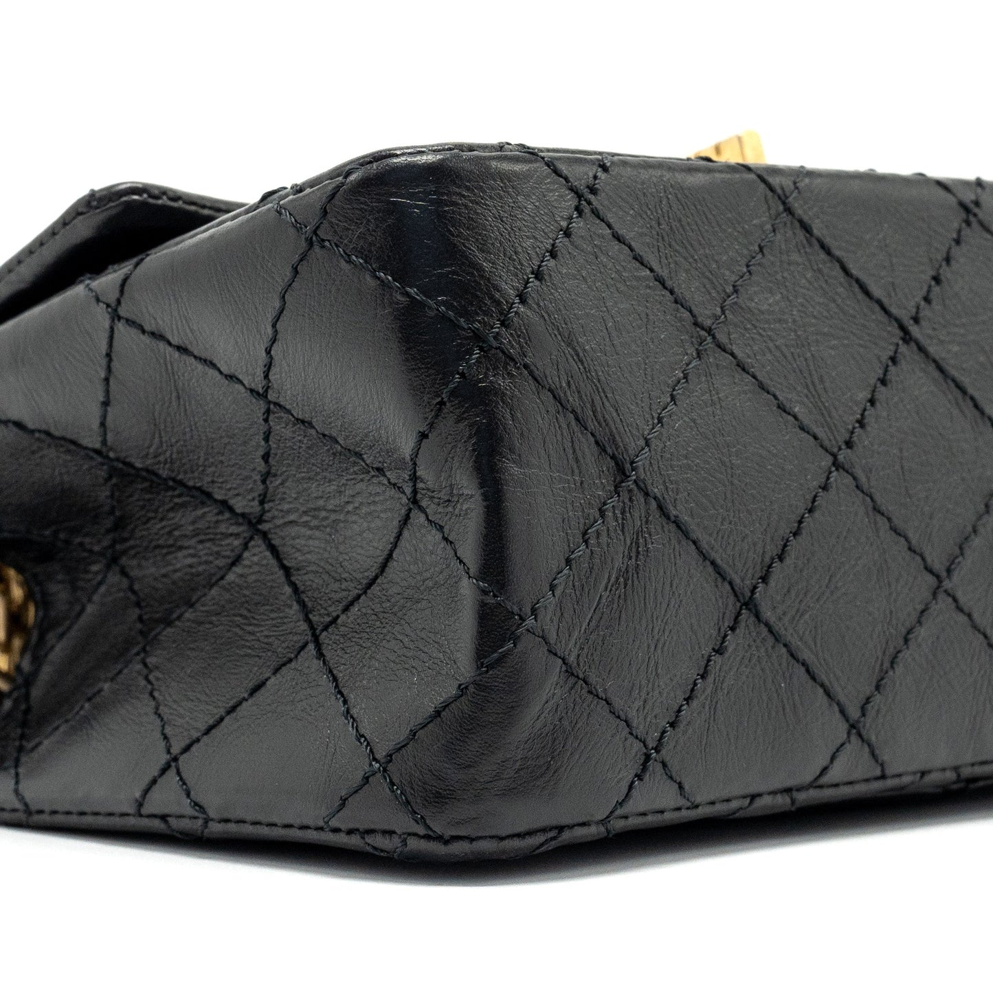 Chanel Mini 2.55 Reissue Flap Bag Aged Calfskin Black