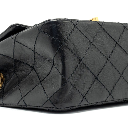 Chanel Mini 2.55 Reissue Flap Bag Aged Calfskin Black
