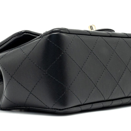 Chanel Mini Rectangular Flap Bag Lambskin Black L