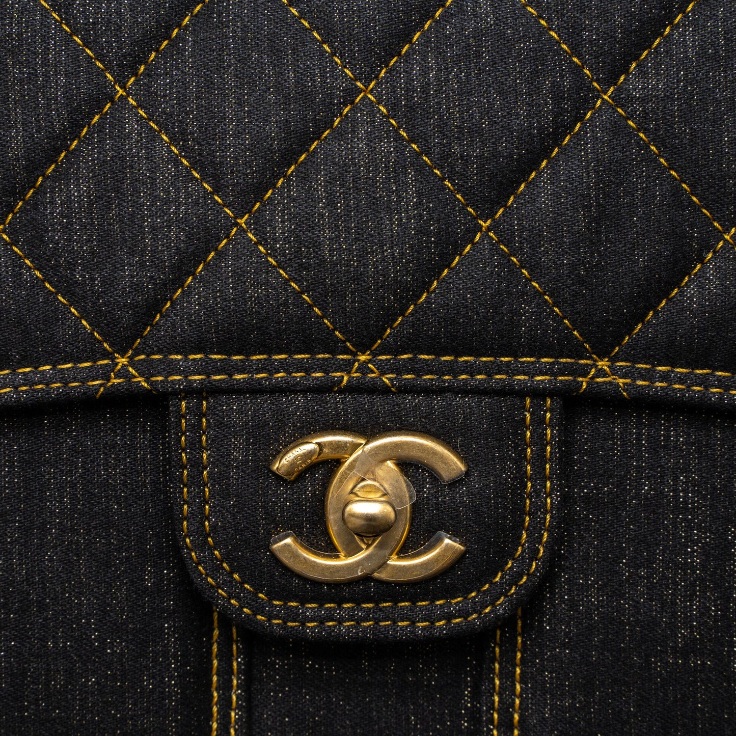 Chanel 23S Flap Backpack Denim Dark Blue Brushed  (Microchip)