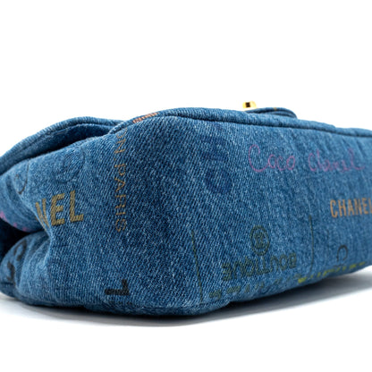 Chanel 22P Flap bag denim blue  (microchip)