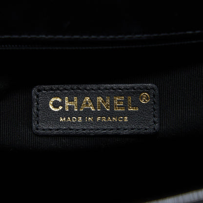 Chanel 22K Large Backpack Patent Black Brushed  (Microchip)