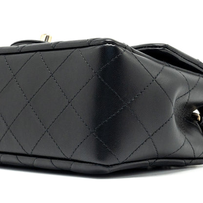 Chanel Mini Rectangular Flap Bag Lambskin Black L