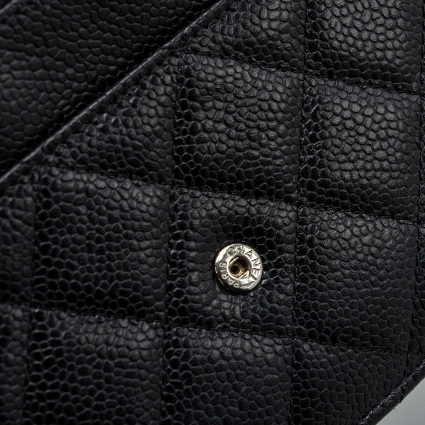 Chanel classic wallet on chain caviar black
