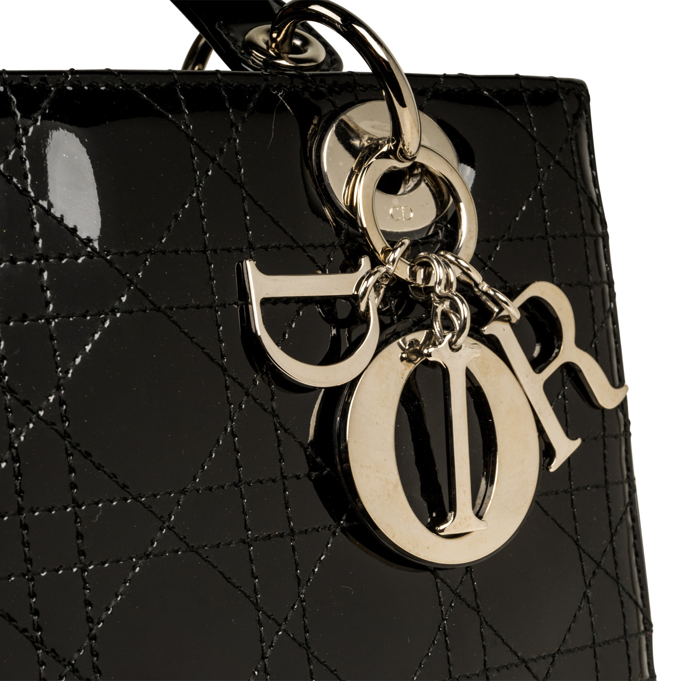 Christian Dior Lady Dior Medium Patent