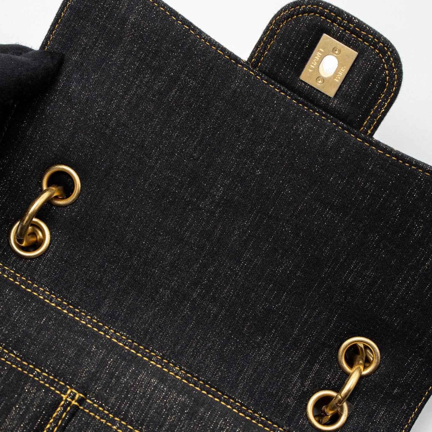 Chanel 23S Flap Backpack Denim Dark Blue Brushed  (Microchip)