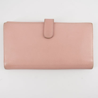 Chanel Butterfly Camellia Bifold Long Wallet Pink