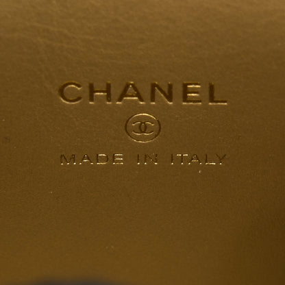 Chanel 22S Pearl Crush Mini Vanity With Chain Lambskin Black