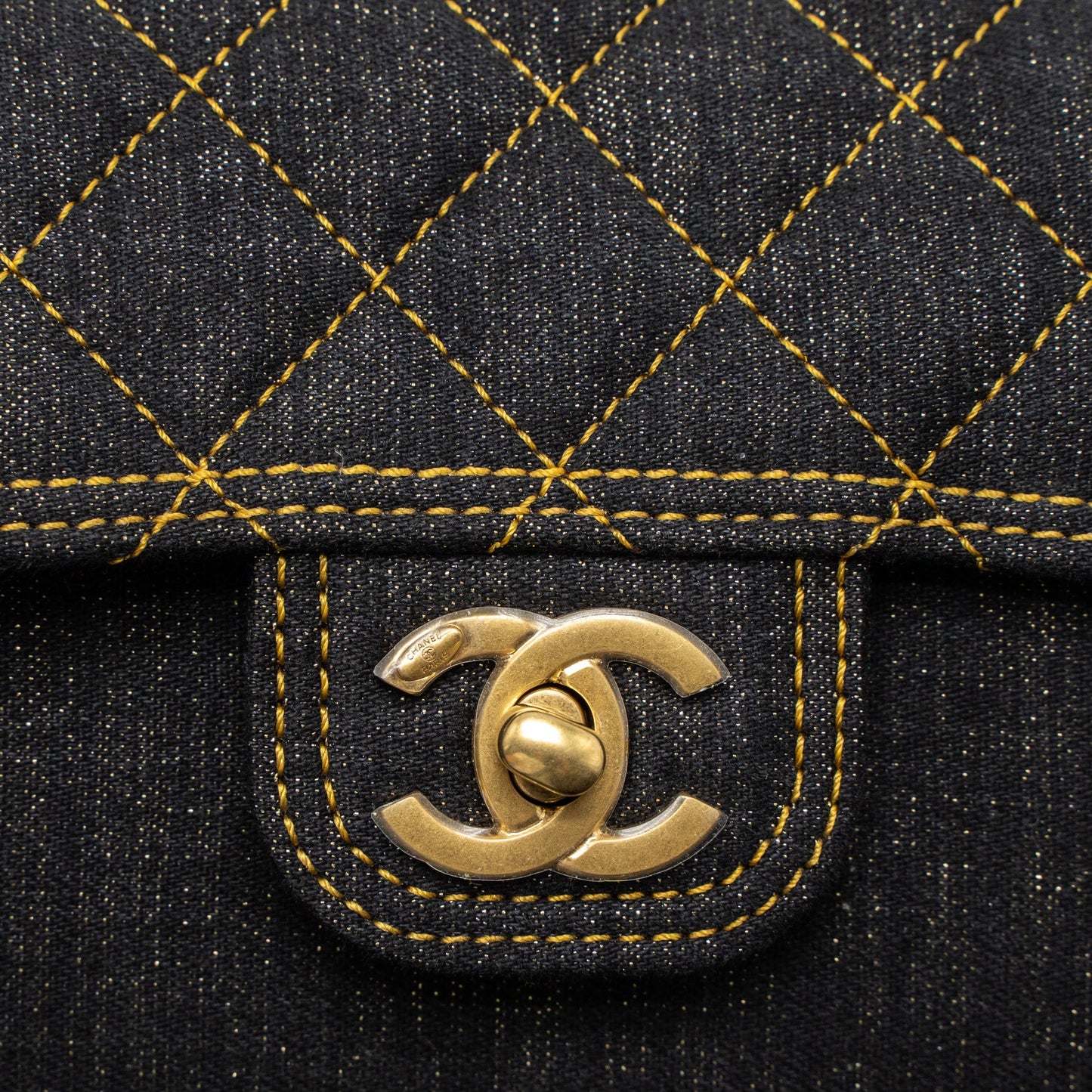 Chanel 23S Flap Bag Denim Dark Blue Brushed  (Microchip)