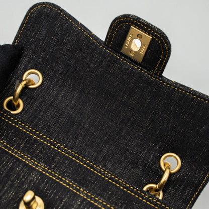Chanel 23S Flap Bag Denim Dark Blue Brushed  (Microchip)