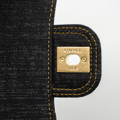 Chanel 23S Flap Bag Denim Dark Blue Brushed  (Microchip)