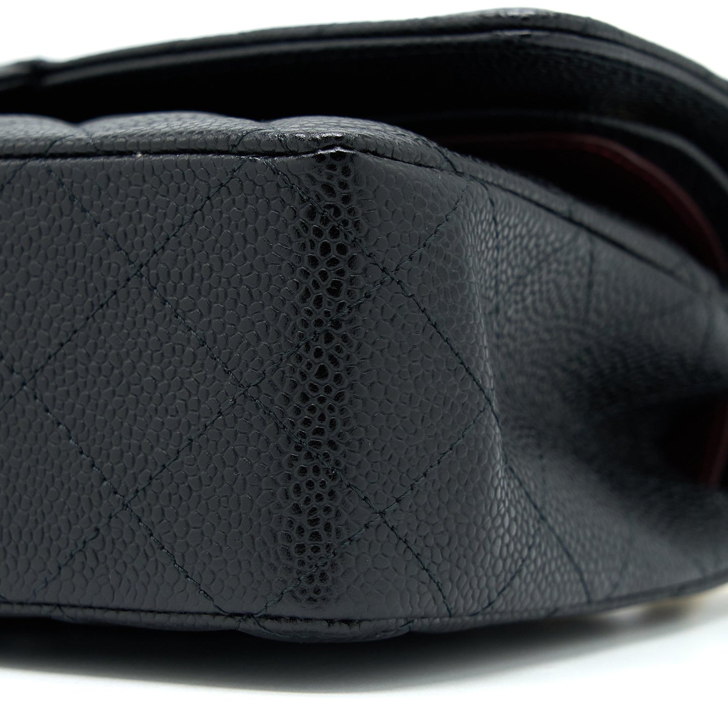 Chanel Medium Classic Double Flap Bag Caviar Black  (Microchip)