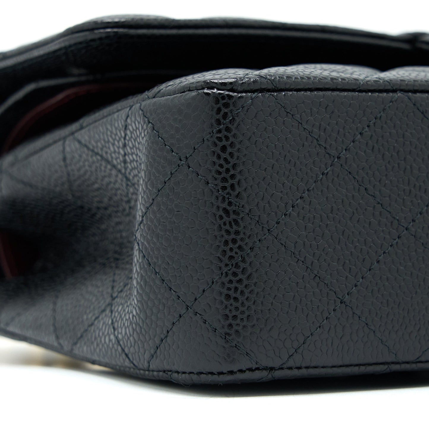 Chanel Medium Classic Double Flap Bag Caviar Black  (Microchip)