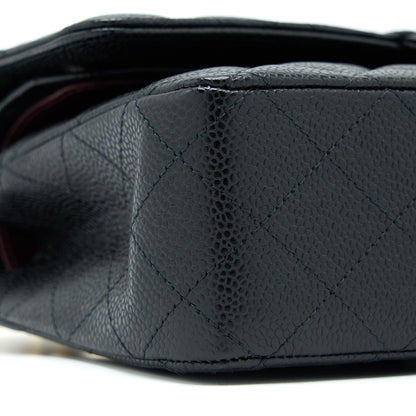 Chanel Medium Classic Double Flap Bag Caviar Black  (Microchip)