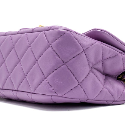 Chanel 22s Pearl Crush Mini Rectangular Flap Bag Lambskin Purple  (microchip)