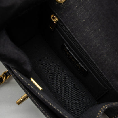Chanel 23S Flap Bag Denim Dark Blue Brushed  (Microchip)