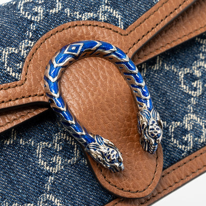 Gucci Dionysus Super Mini Blue Denim/ Leather SHW