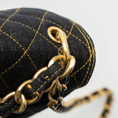 Chanel 23S Flap Bag Denim Dark Blue Brushed  (Microchip)