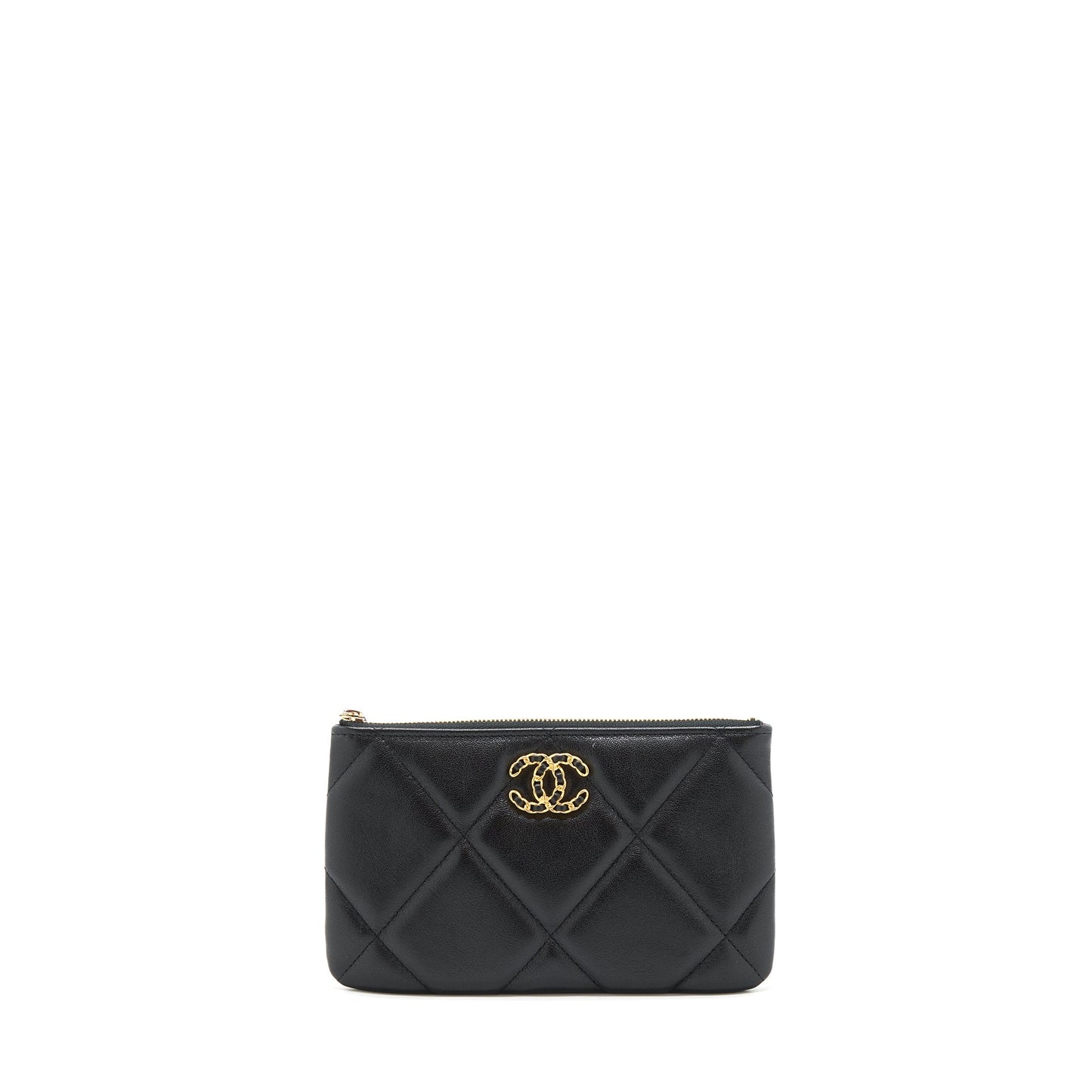 Chanel 19 Small pouch Goatskin Black