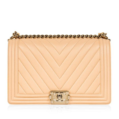 Chanel Large Boy Bag - Chevron Lambskin