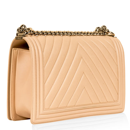 Chanel Large Boy Bag - Chevron Lambskin