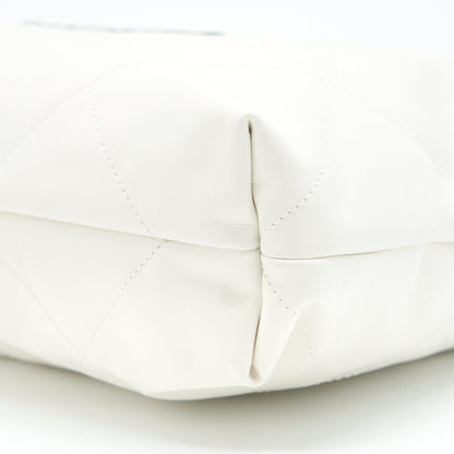 Chanel Medium 22 Bag Shiny Calfskin White