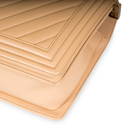 Chanel Large Boy Bag - Chevron Lambskin