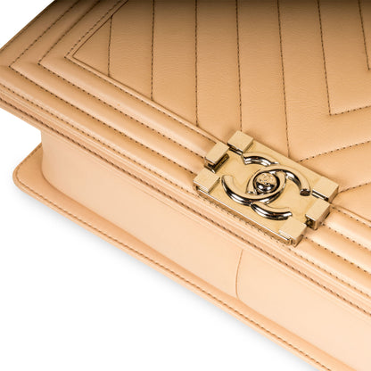 Chanel Large Boy Bag - Chevron Lambskin